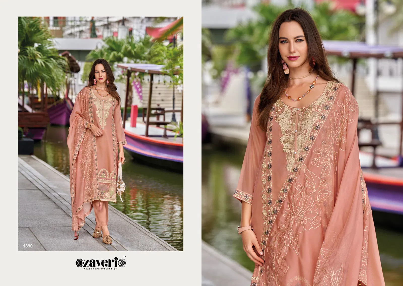 Riona By Zaveri Organza Emboidery Readymade Suits Orders In India